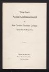 Program for the Thirty-Fourth Annual Commencement of East Carolina Teachers College